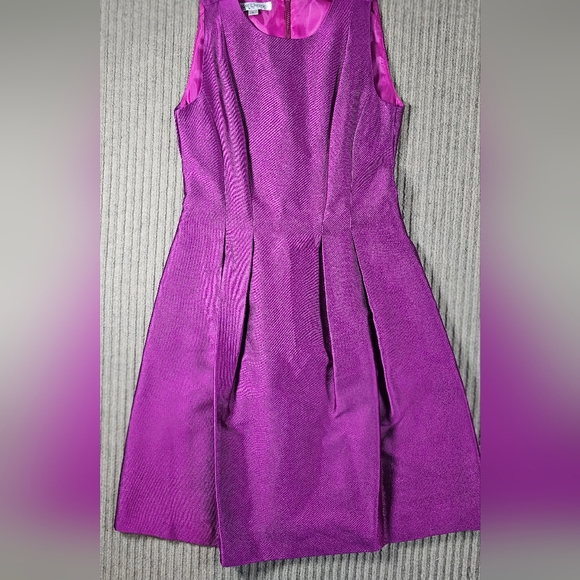 Kay Unger Dresses & Skirts - Kay Unger Women's Fit & flare Magenta Metallic Dress Size 6 Pockets Sleeveless